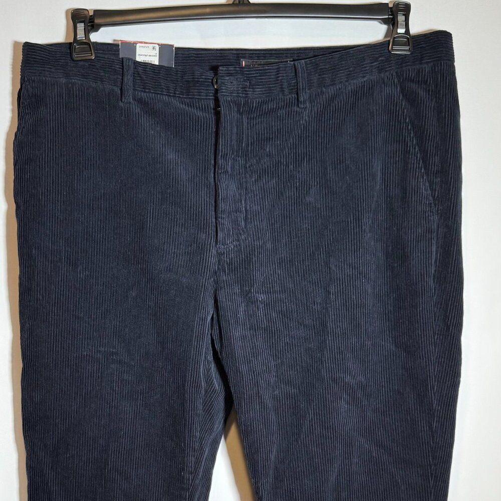 Tommy Hilfiger Navy Blue Straight Fit Corduroy Pants | Men's size 38w x 32L